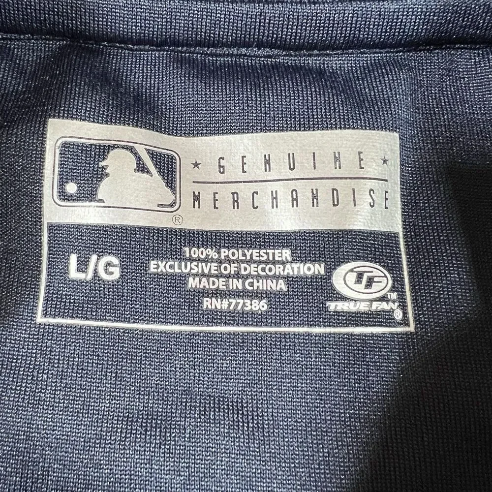 New York Yankees True Fan Genuine Merchandise Striped Polo Shirt Men's Large - Picture 6 of 10